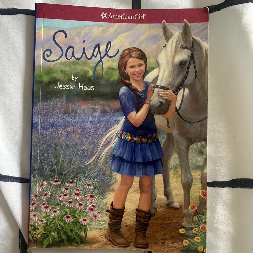 American Girl Saige Book with Blue Cover